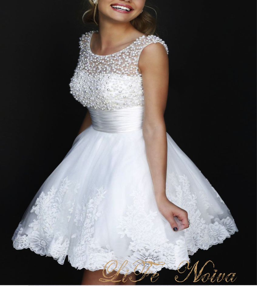 Off White Vestido De Perola Curto VESTIDO MIDI ALFAIATARIA PÉROLAS