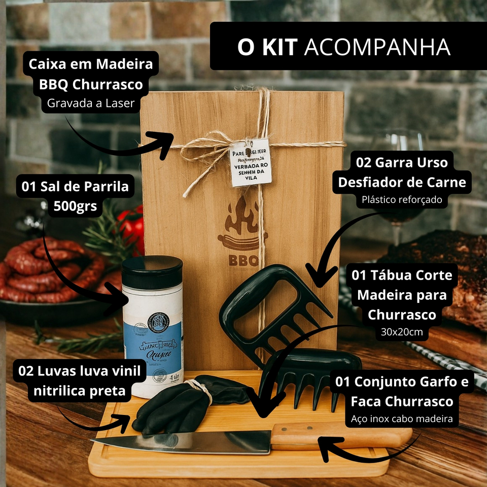 Kit Churrasco BBQ Premium | O Presente Ideal para Homens que Amam ...