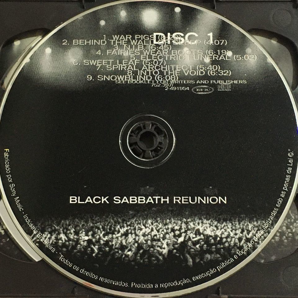 CD DUPLO - BLACK SABBATH 1998 Reunion - Antiguidades CASA DO VELHO