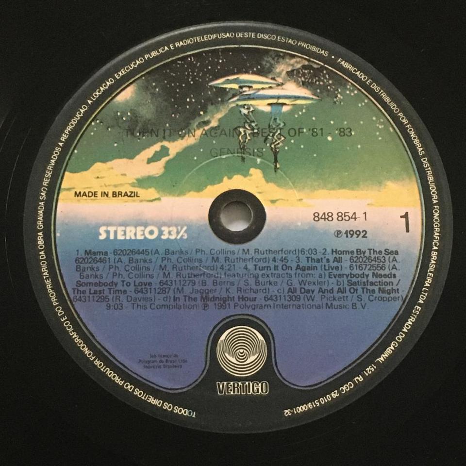 LP GENESIS 1991 Turn It On Again Best Of 81'-83' - Antiguidades