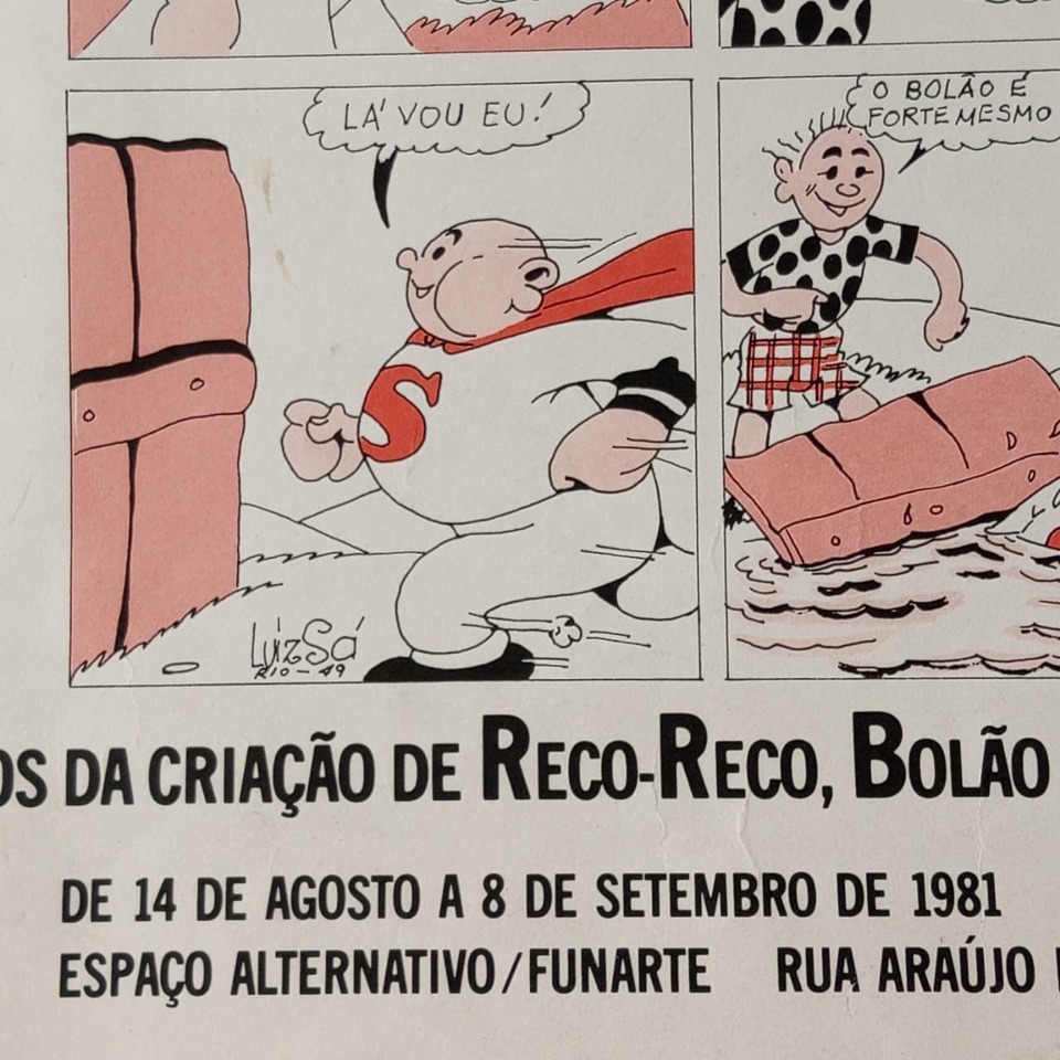 LUIZ SÁ - Cartaz da Exposição de 50 Anos de Reco-Reco, Bolão e Azeitona ...