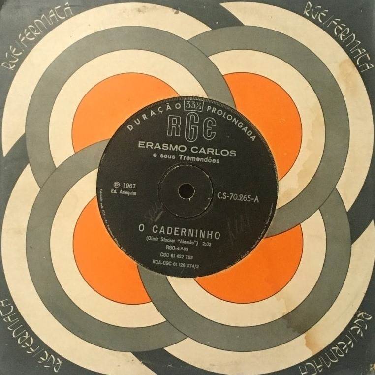 Compacto ERASMO CARLOS E SEUS TREMENDÕES 1967 O Caderninho