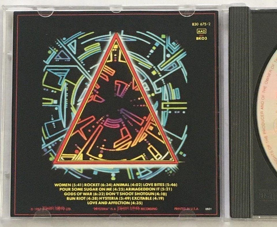 CD DEF LEPPARD 1987 Hysteria - Antiguidades CASA DO VELHO