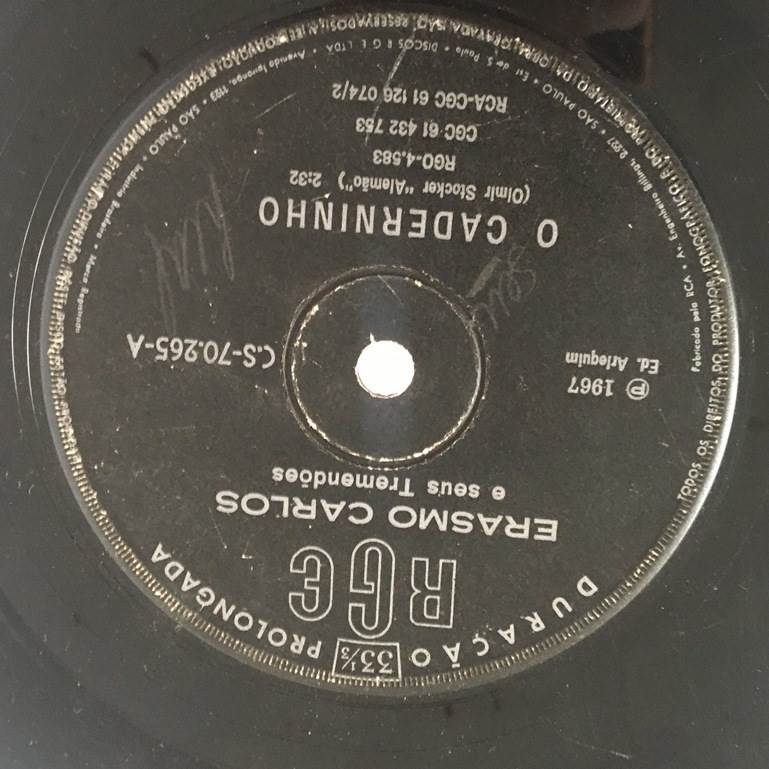 Compacto ERASMO CARLOS E SEUS TREMENDÕES 1967 O Caderninho