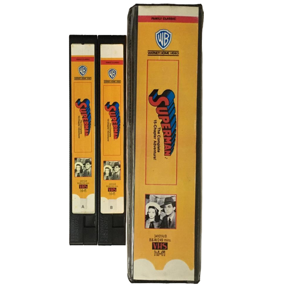 FITAS VHS / BOX DUPLO do Seriado SUPERMAN The Complete 15 Chapter