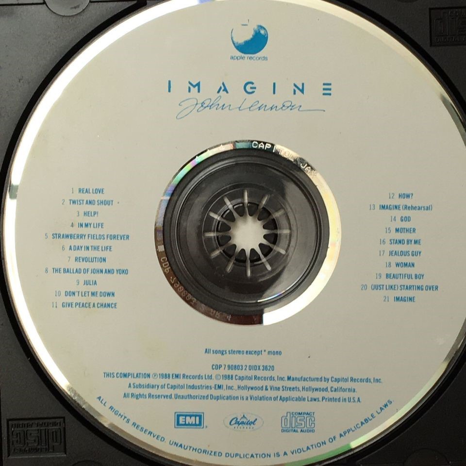 CD JOHN LENNON 1988 Imagine ,Music From The Motion Picture