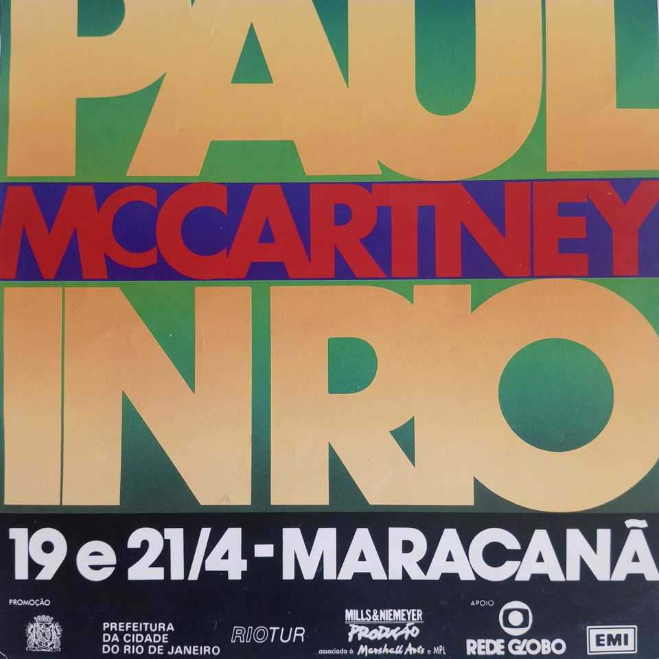 PAUL McCARTNEY Cartaz da Turnê 