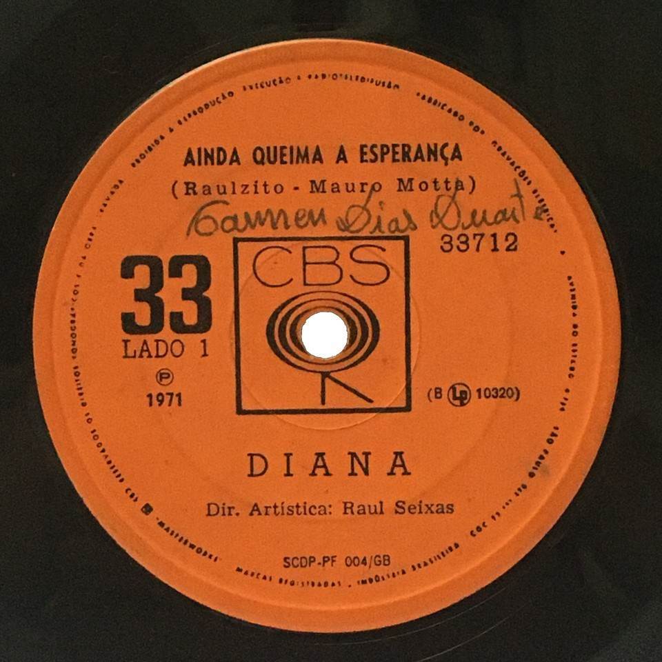 Compacto DIANA & ED WILSON 1971 Ainda Queima A Esperança /Carinhoso ...