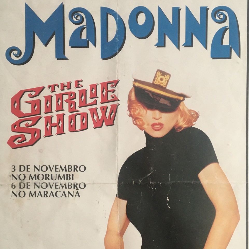MADONNA Poster Promocional da Turnê THE GIRLIE SHOW TOUR Primeiro