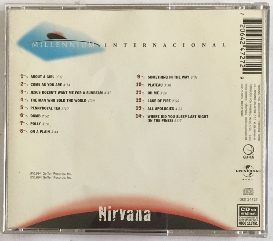CD NIRVANA 1994 MTV Unplugged in New York - Banca do Rock