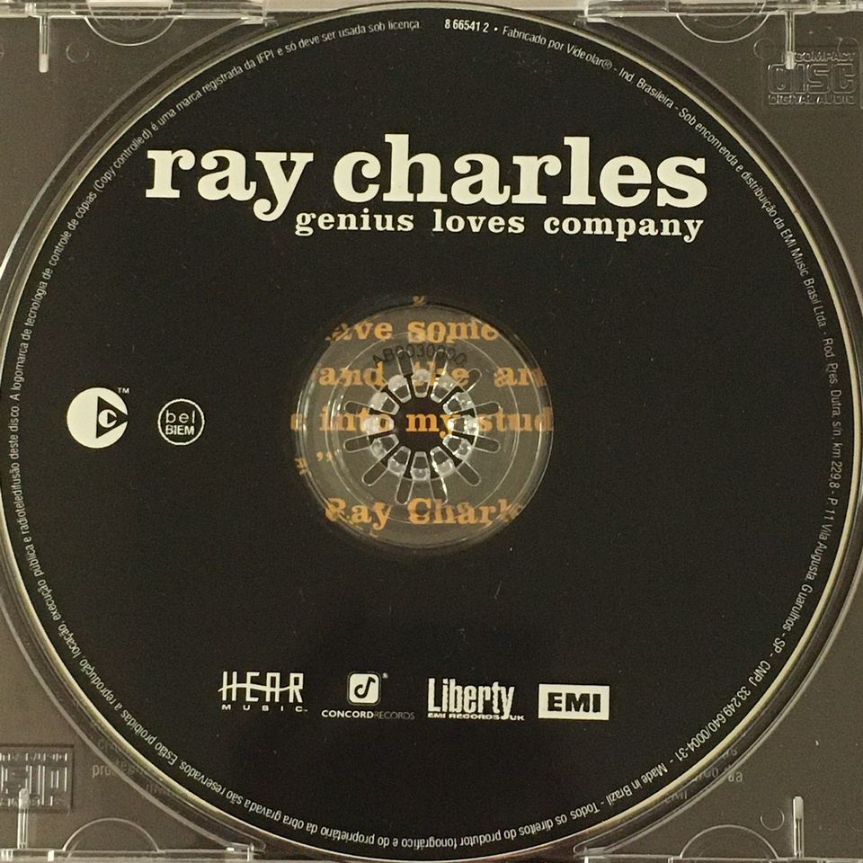 CD RAY CHARLES 2004 Genius Loves Company - Banca do Rock
