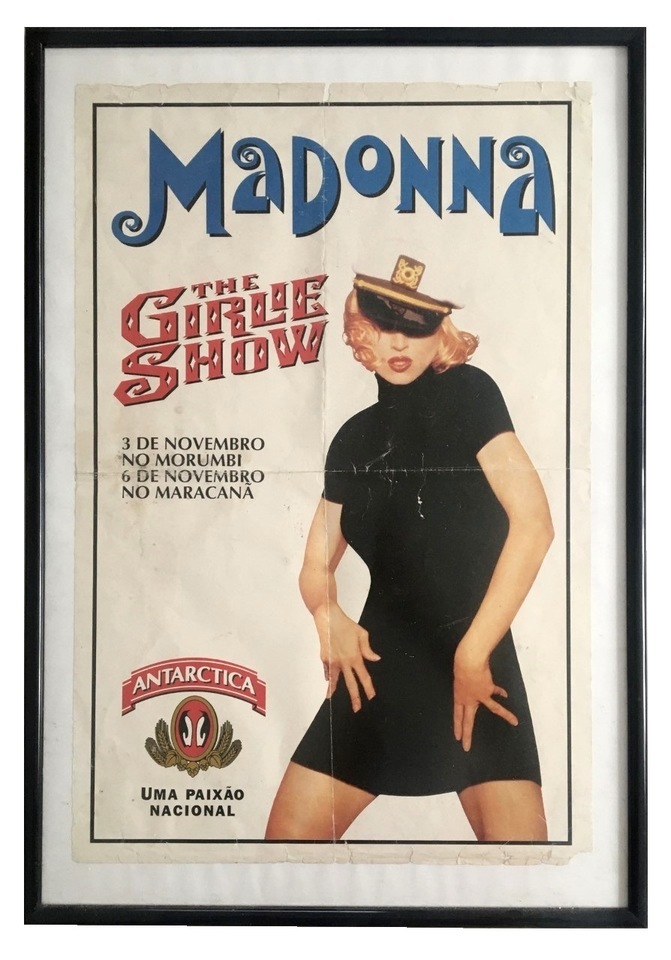 MADONNA Poster Promocional da Turnê THE GIRLIE SHOW TOUR Primeiro