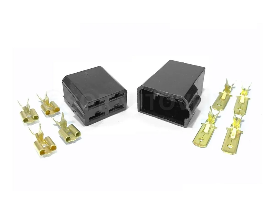 x10 Kit Conector 4 vias para Som Automotivo (Macho + Fêmea) - SORAUTO ...