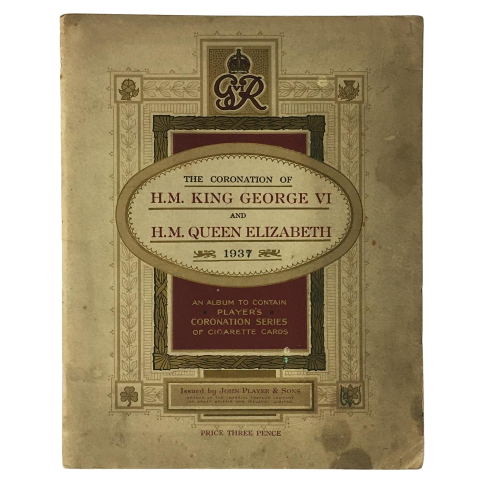 JOHN PLAYER & SONS Álbum de Cartões de Cigarros THE CORONATION OF H.M KING  GEORGE VI and H.M QUEEN ELIZABETH Distribuido Pela Fabricante de Tabaco,  Original de 1937
