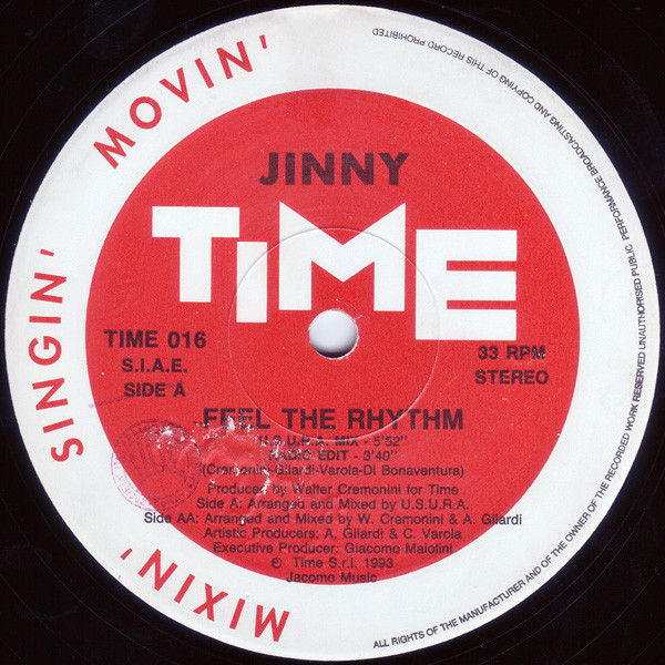 Jinny – Feel The Rhythm 12" - Curto Vinil - Loja de Discos de Vinil